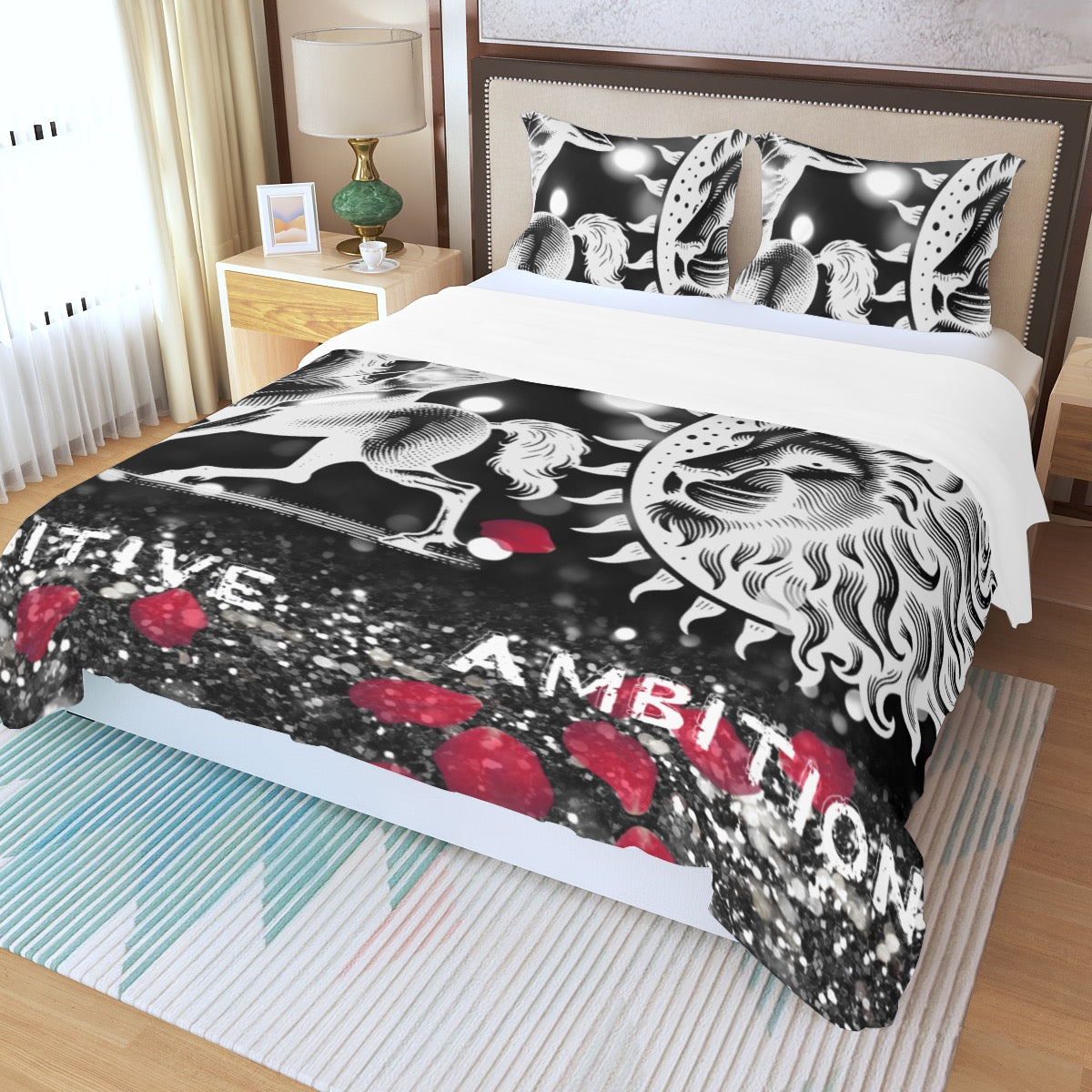 Three Piece Duvet Bedding Set Leo n Sag