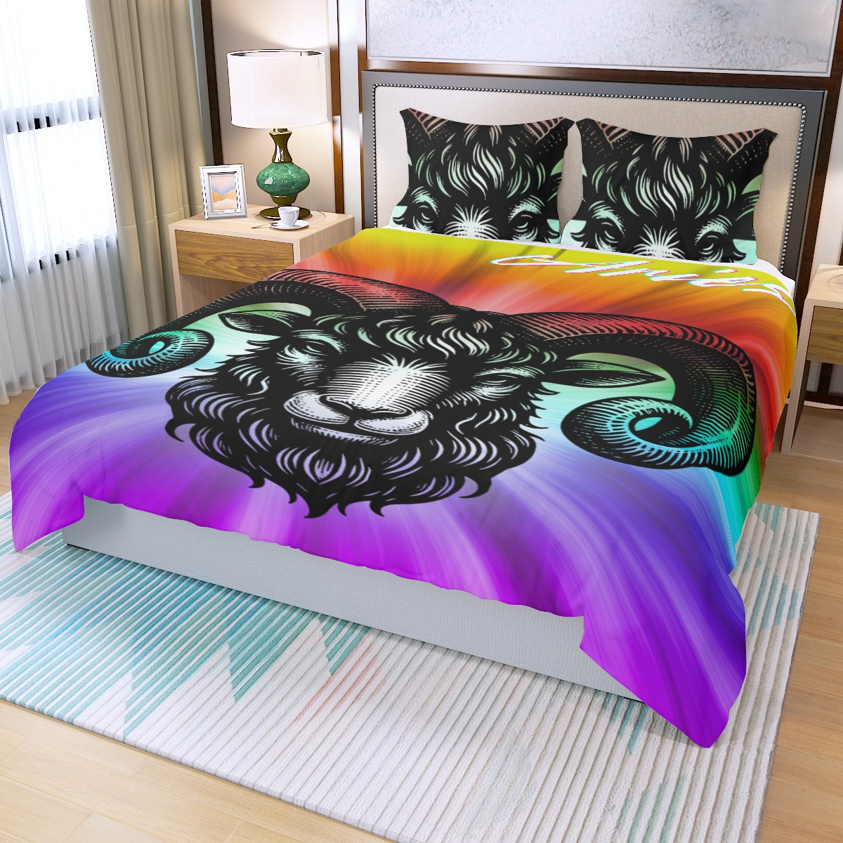 Aries Three Piece Duvet Bedding Set