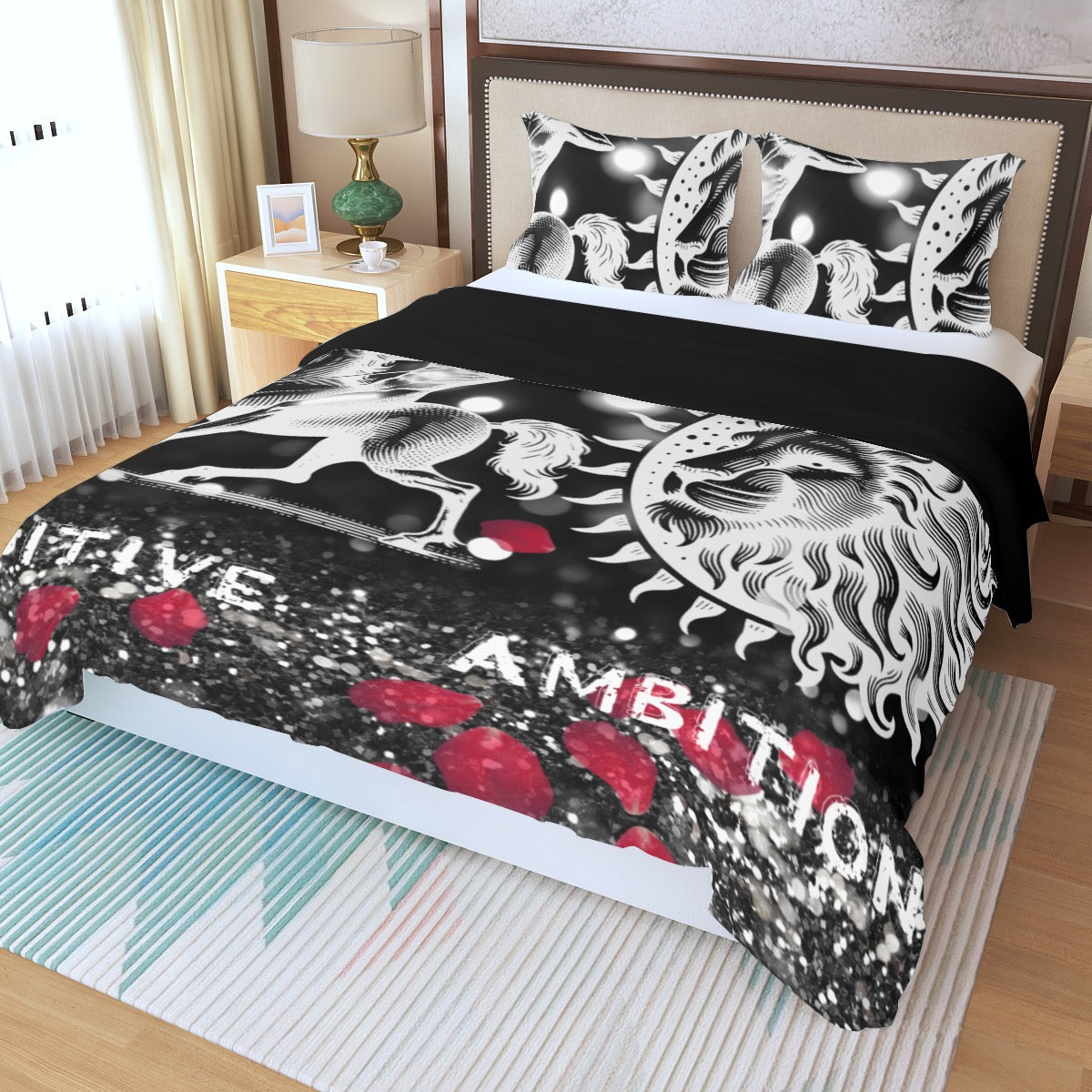 Three Piece Duvet Bedding Set Leo n Sag