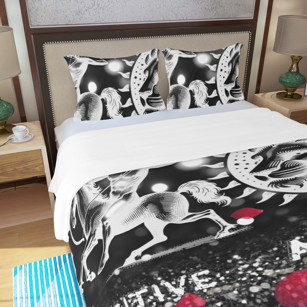 Three Piece Duvet Bedding Set Leo n Sag