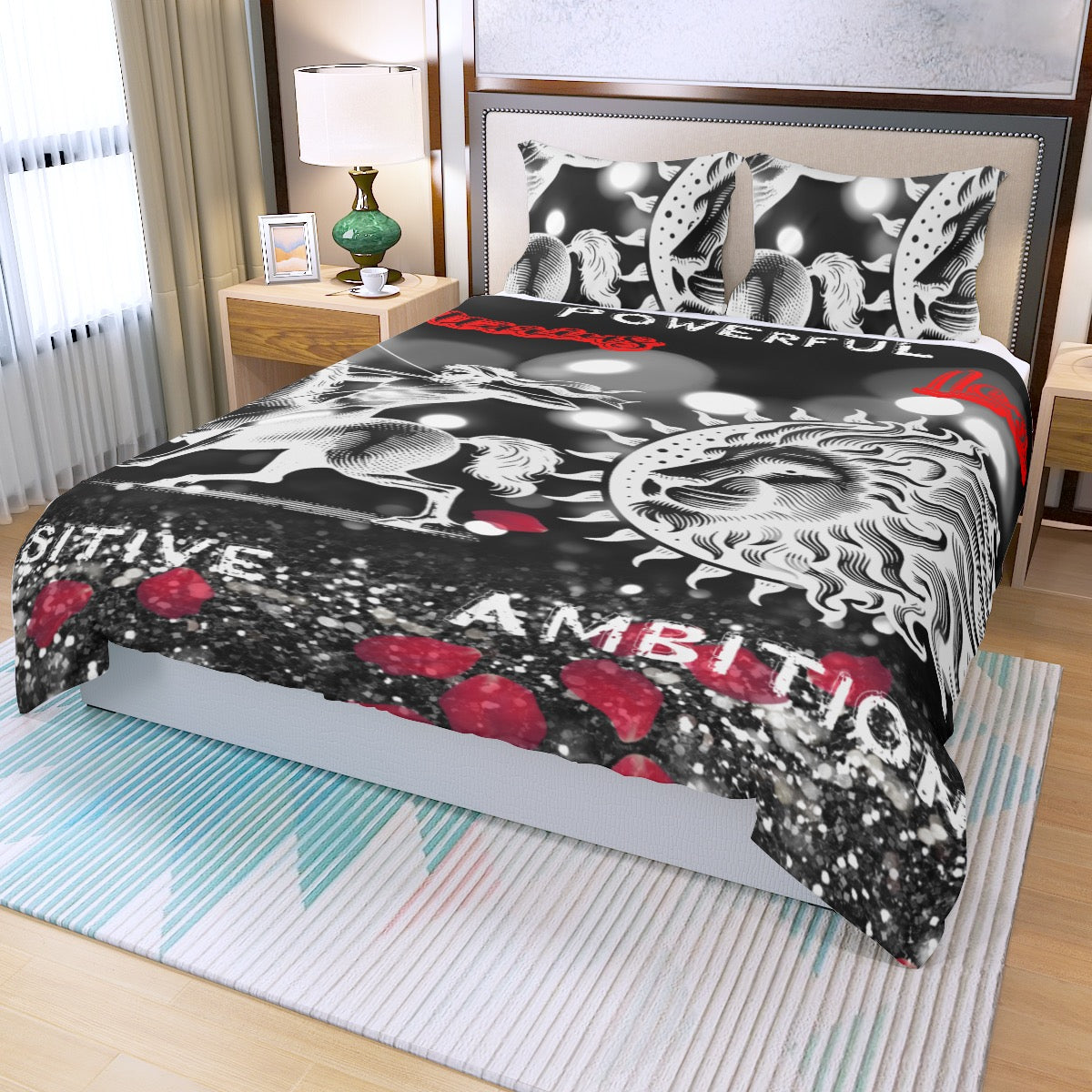 Three Piece Duvet Bedding Set Leo n Sag