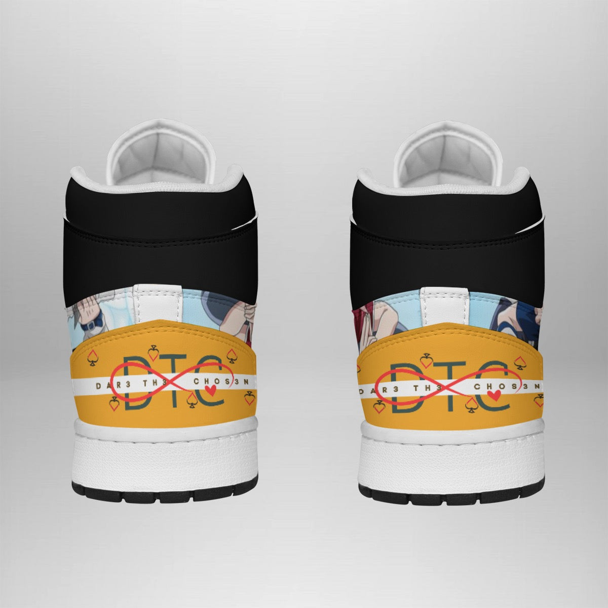 Orange Anime High top sneakers