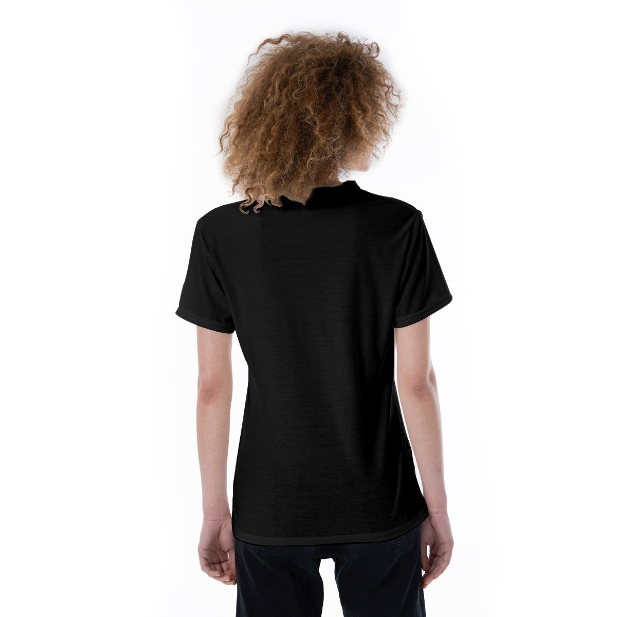 Introvert Black V neck Tee