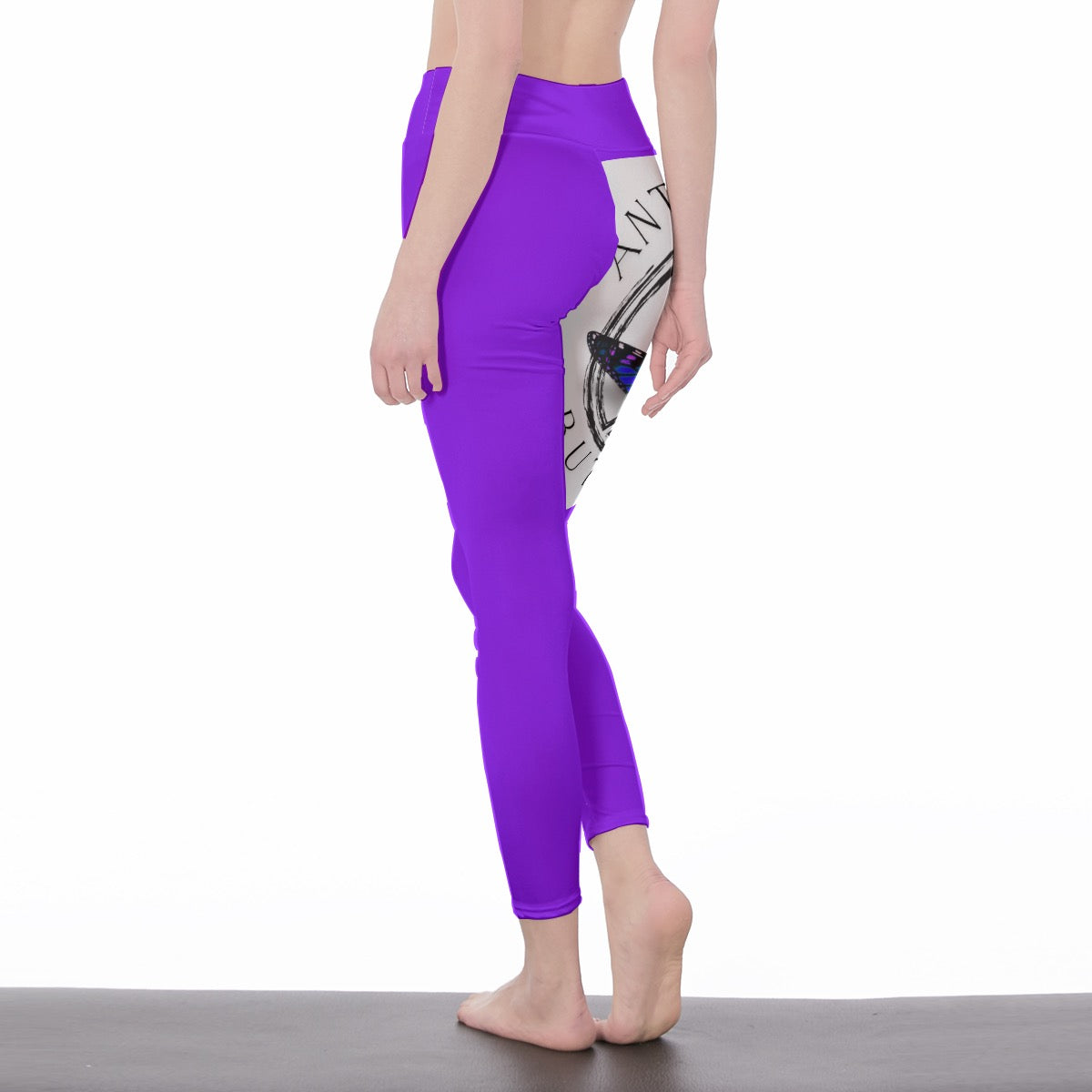 Anti Social Women's High Waist Leggings | Side Stitch Closure