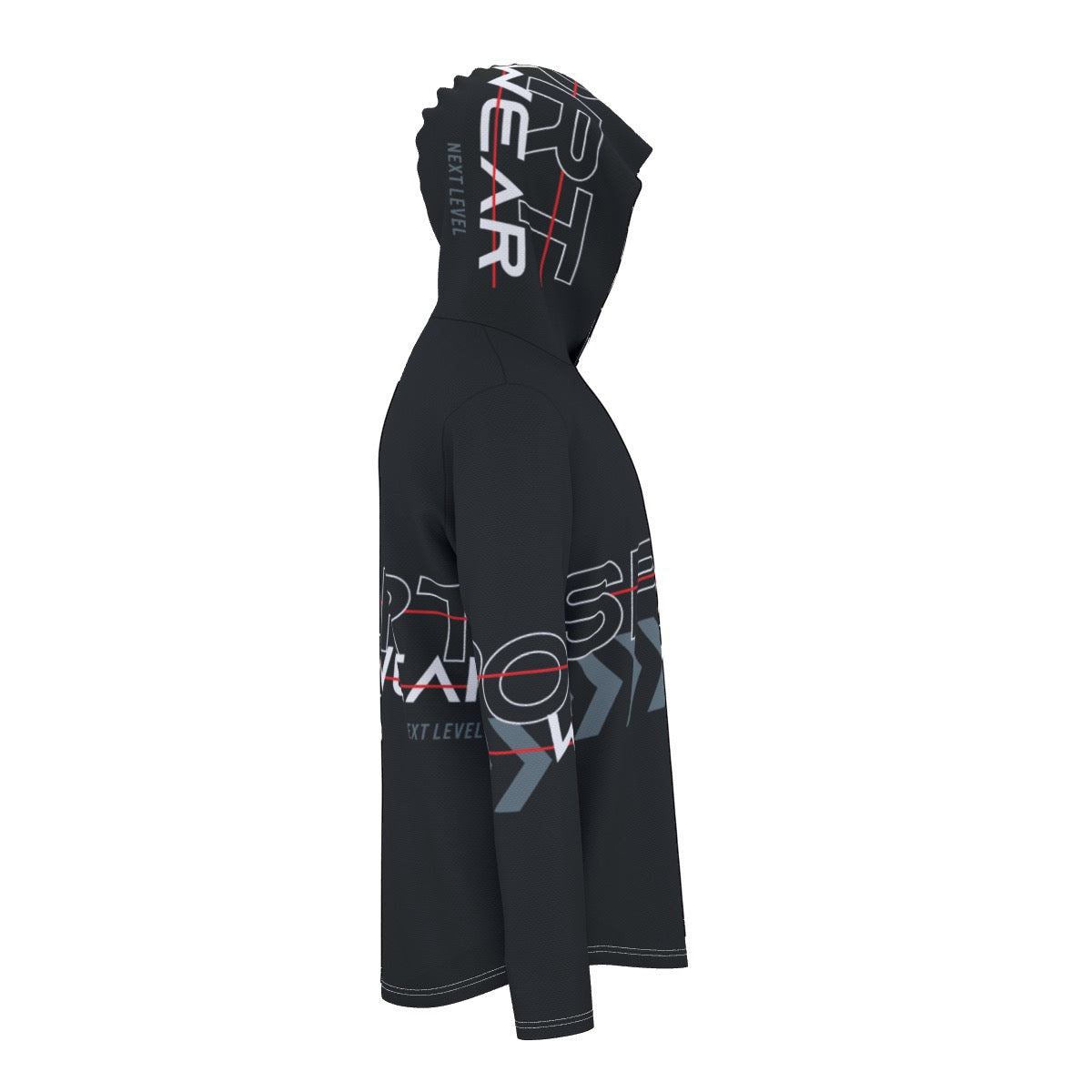 Sports black hoodie