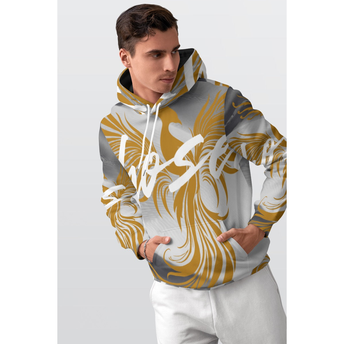 All-Over Print Men's Thicken Pullover Hoodie