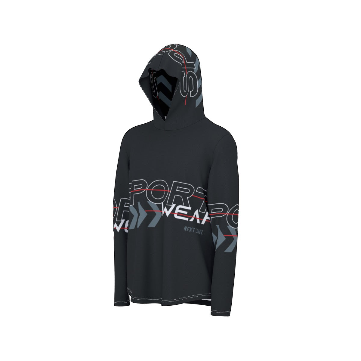 Sports black hoodie