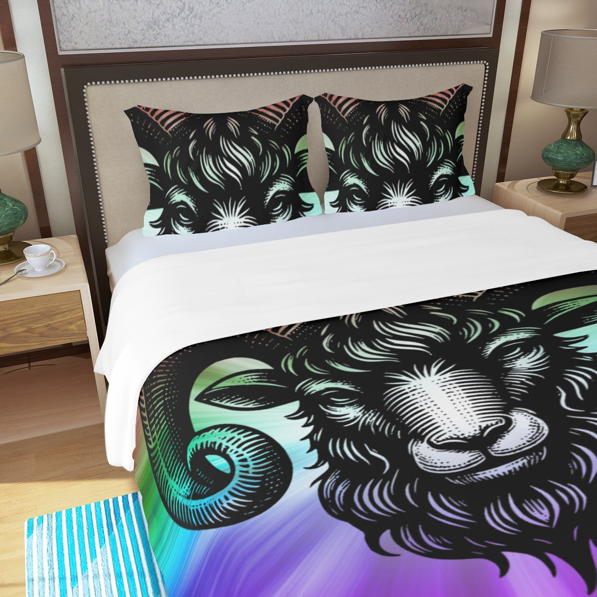 Aries Three Piece Duvet Bedding Set