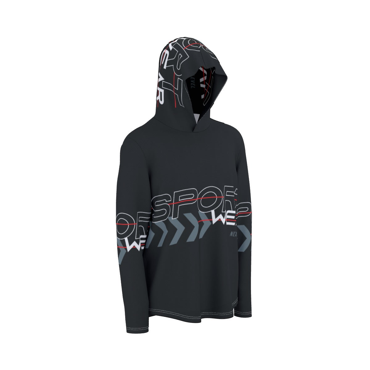 Sports black hoodie