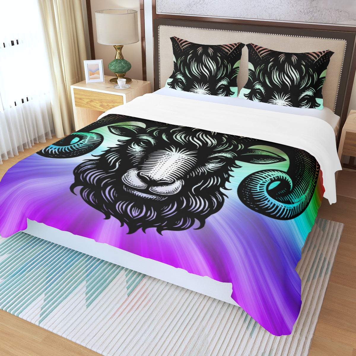 Aries Three Piece Duvet Bedding Set