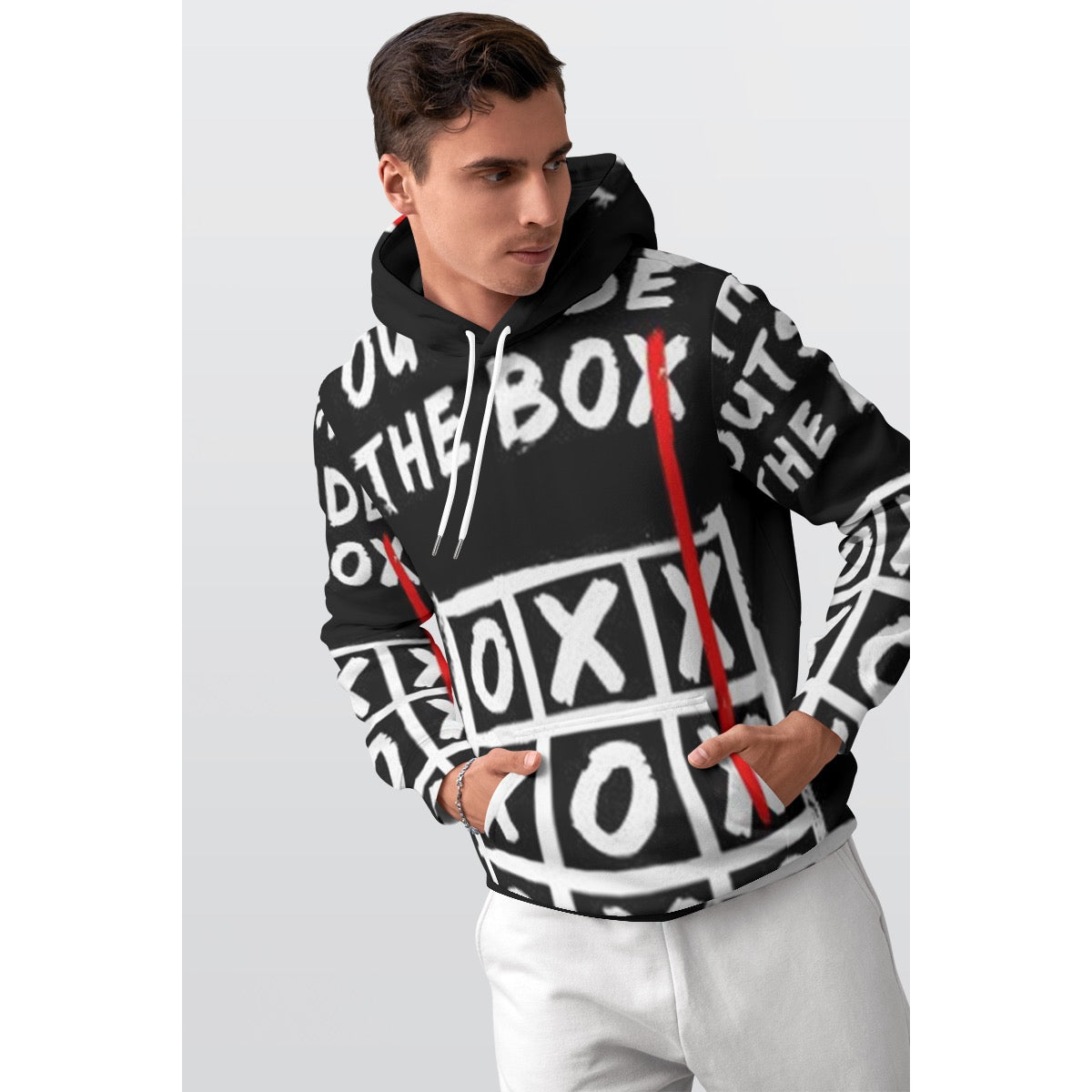 All-Over Print Men's Thicken Pullover Hoodie