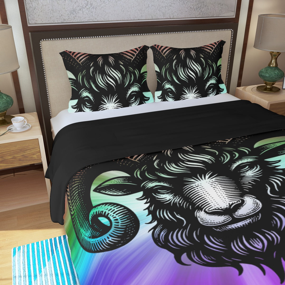 Aries Three Piece Duvet Bedding Set