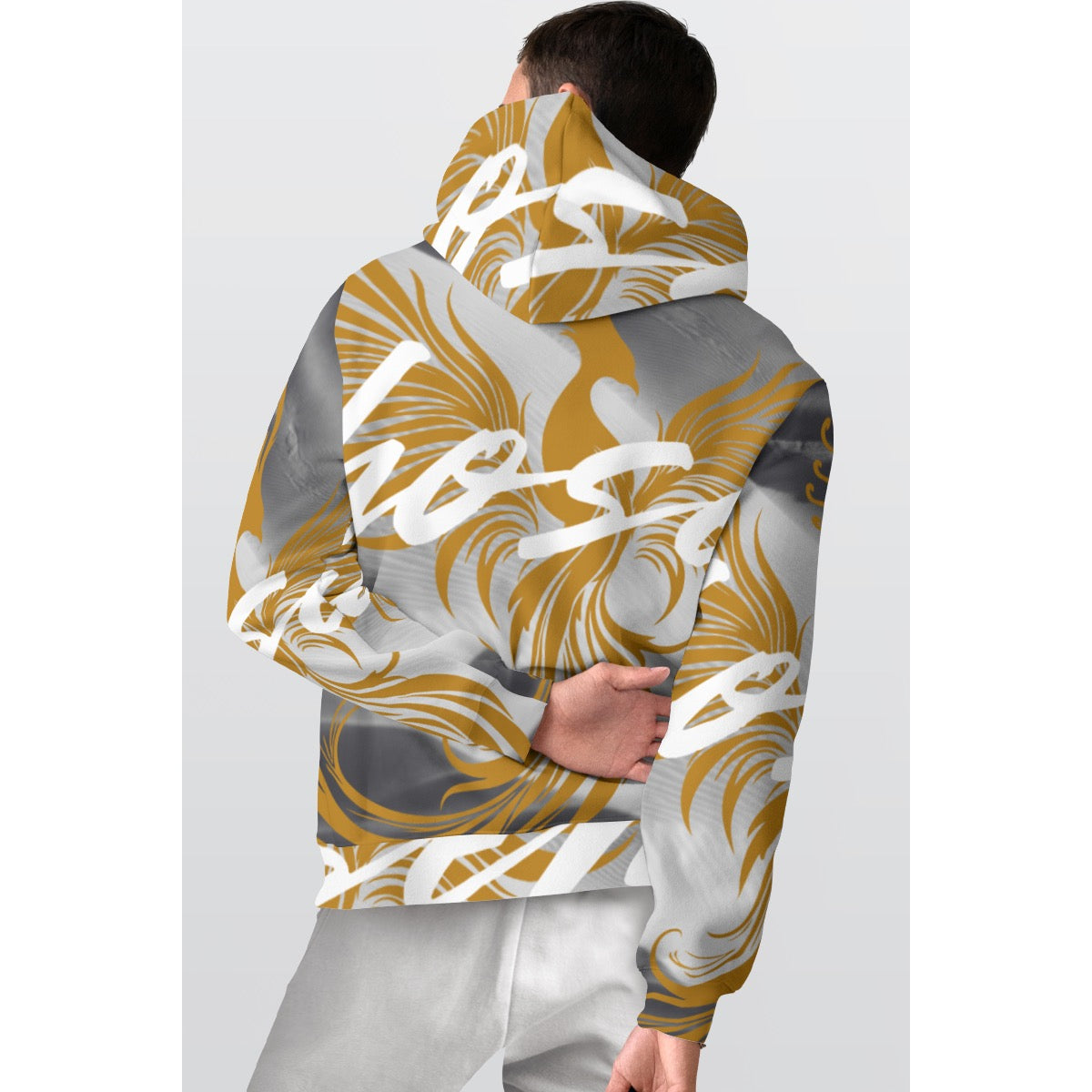 All-Over Print Men's Thicken Pullover Hoodie