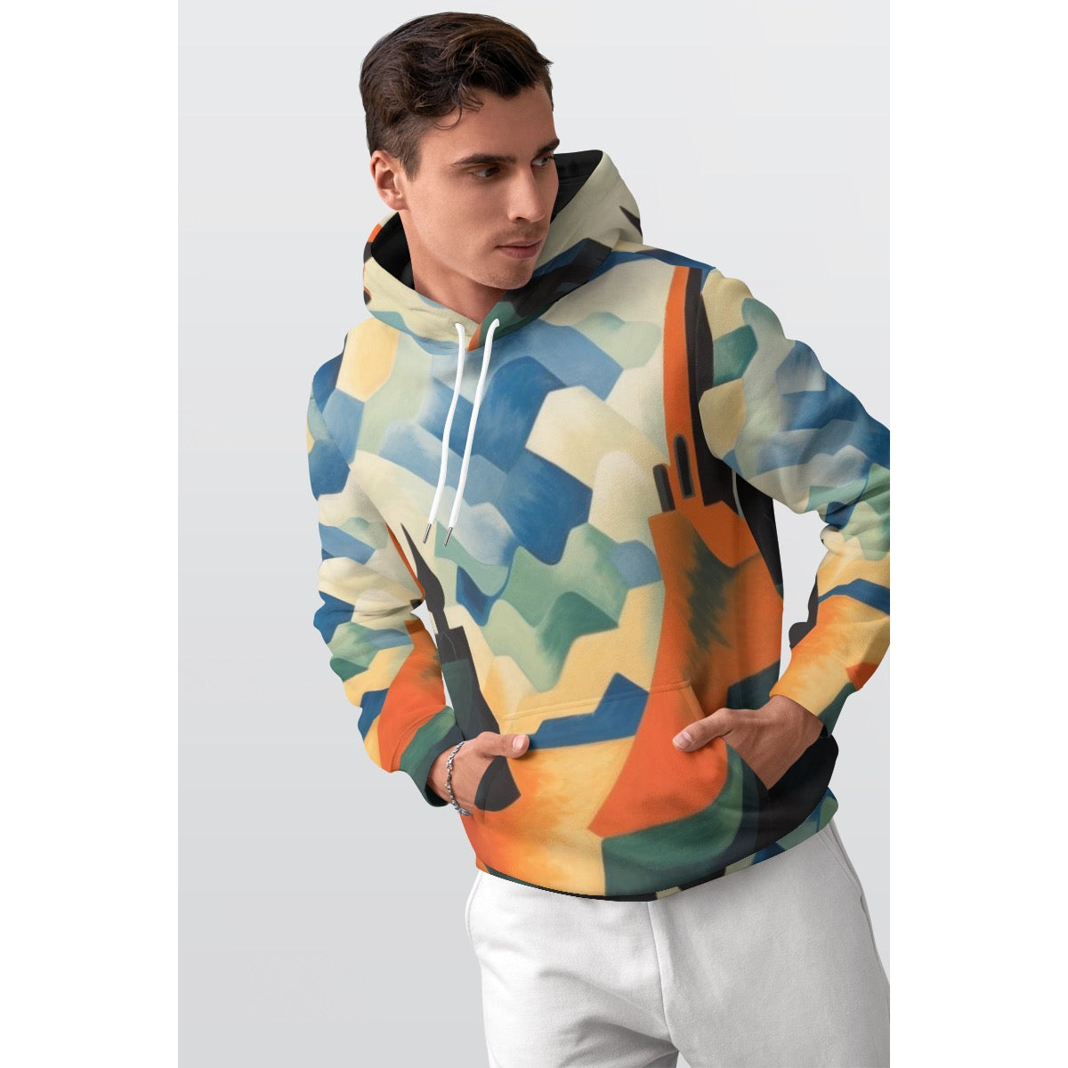 All-Over Print Men's Thicken Pullover Hoodie
