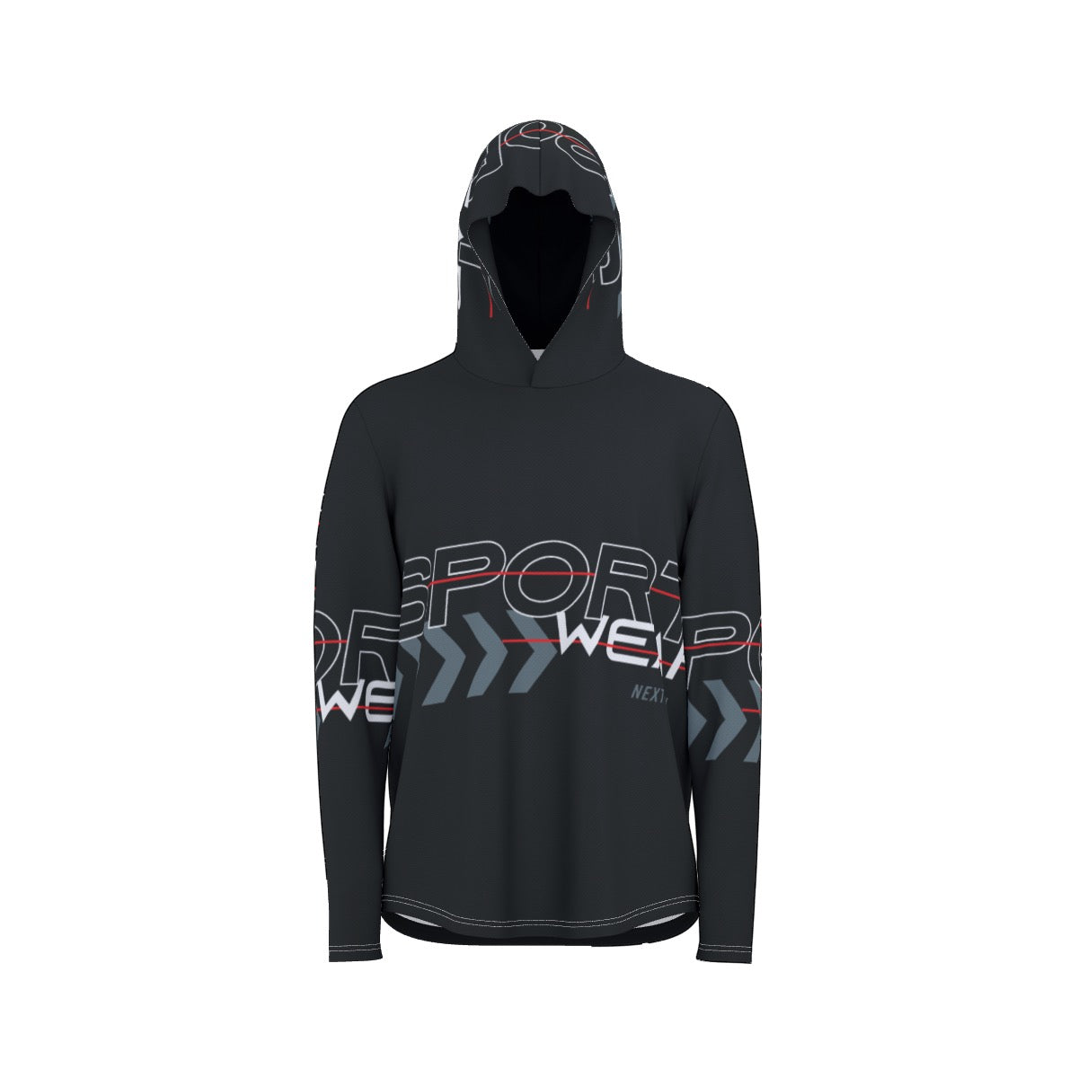 Sports black hoodie