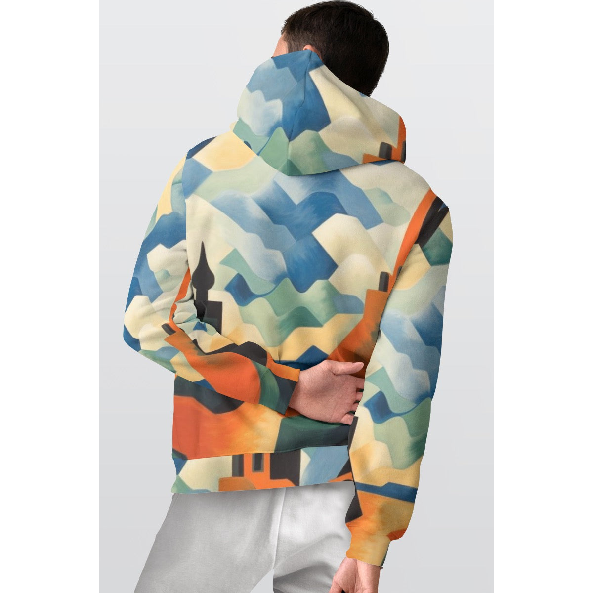 All-Over Print Men's Thicken Pullover Hoodie