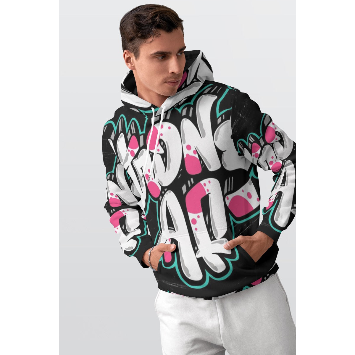 All-Over Print Men's Thicken Pullover Hoodie