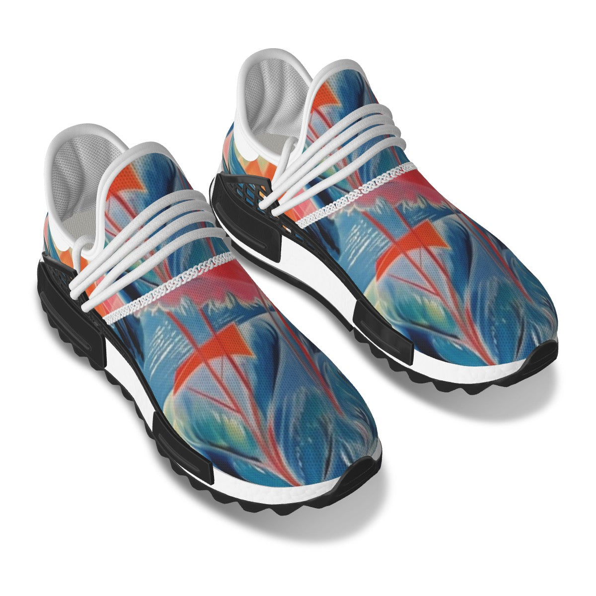 All-Over Print Men's Mesh Sneakers