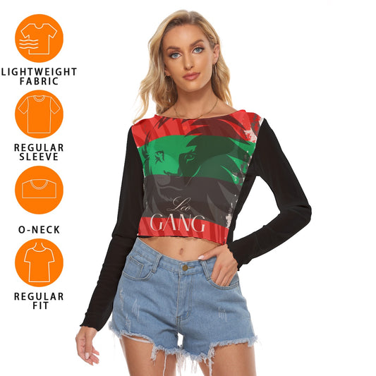 Leo gang crop mesh shirt
