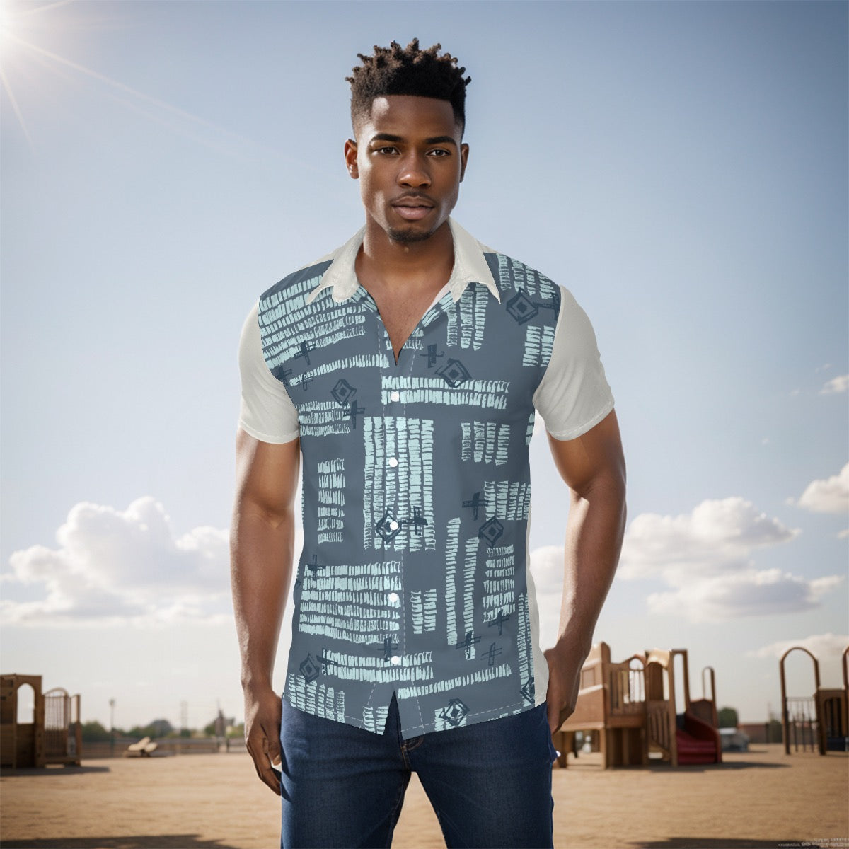 All-Over Print Men's Shirt