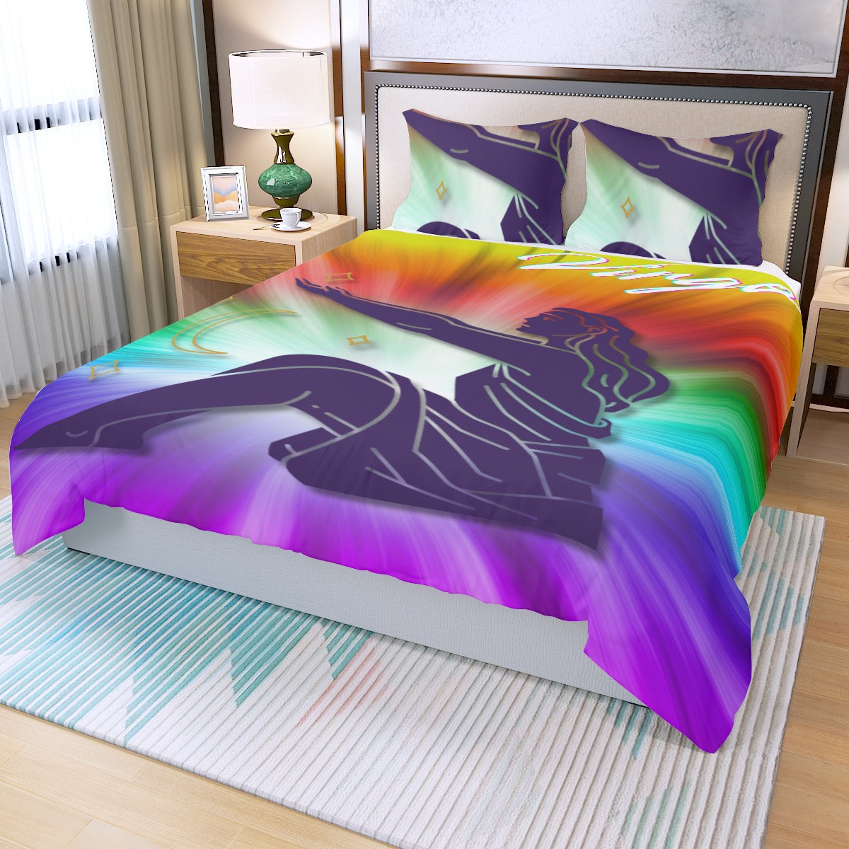 Virgo Three Piece Duvet Bedding Set