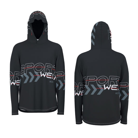 Sports black hoodie