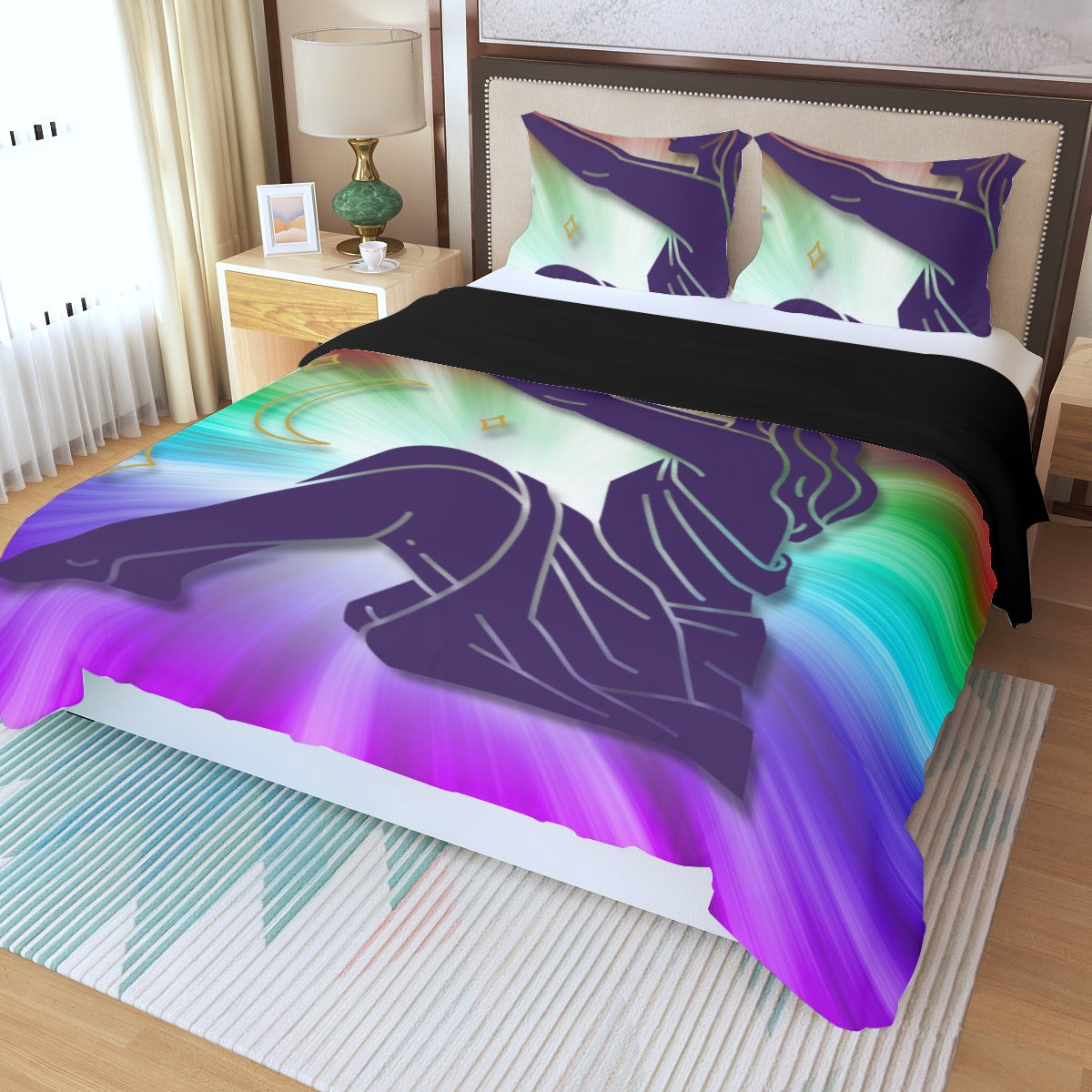 Virgo Three Piece Duvet Bedding Set