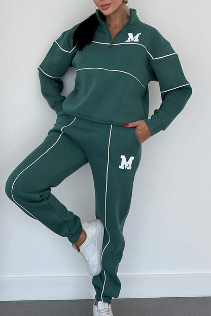 Womens 2 Piece Outfits Lounge Hoodless Pullover Sweatshirt Sweatsuit Sets Sweatshirt Baggy Fashion Sweatpants With Pockets